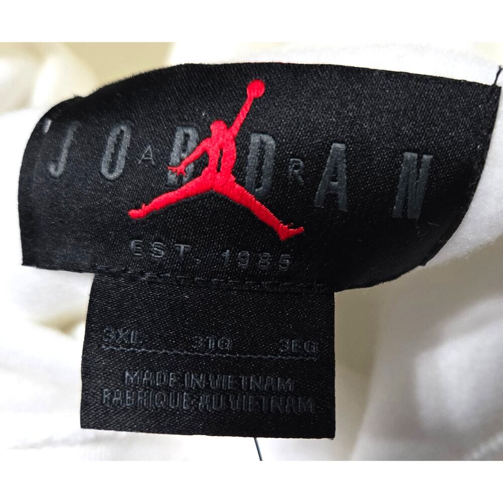 Jordan Size 3XL Men's White Air Jordan Flight Collection Hoodie - Picture 2 of 9